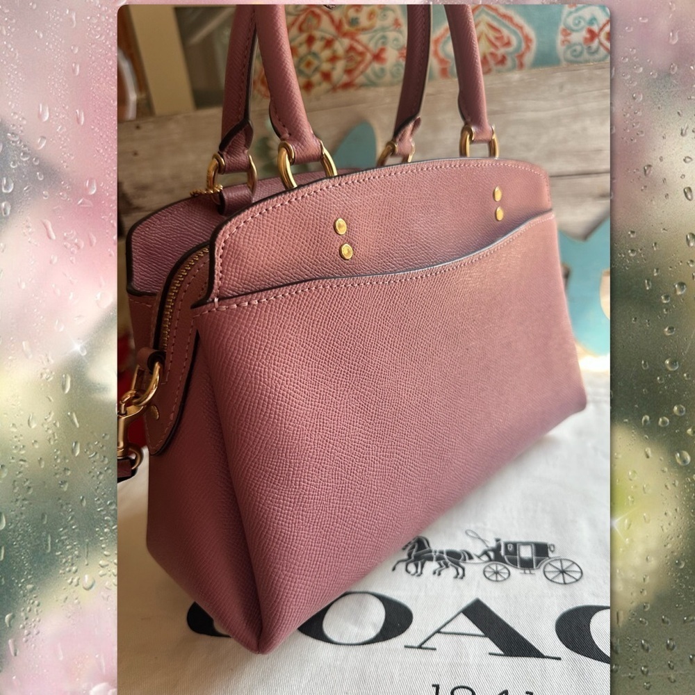 COACH SMALL LILLIE MAUVE PINK CARRYALL 91146 - Picture 12 of 17